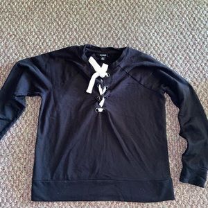 Black a.n.a Tie Up Sweater